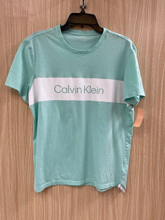 Calvin Klein Other - Men's Calvin Klein Green Colorblock Logo Shirt Size Large